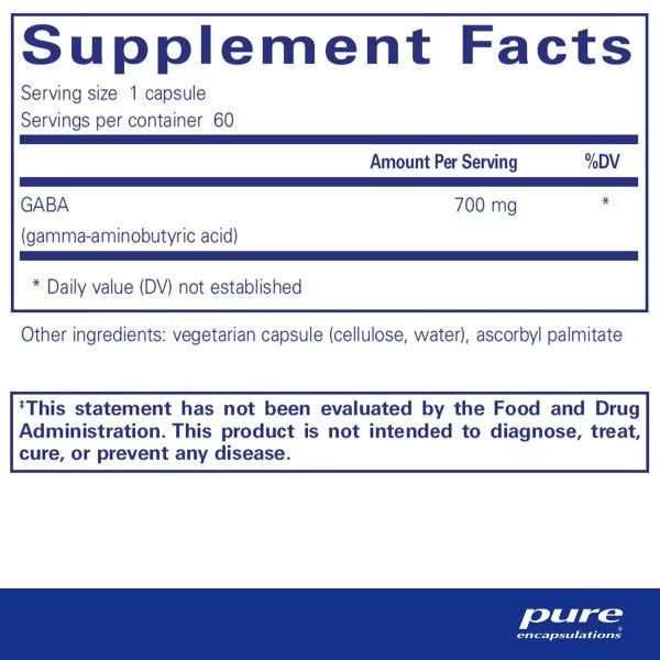 GABA - Supplement Facts