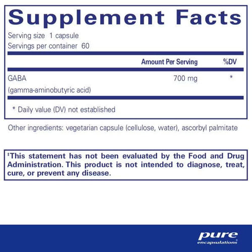 GABA - Supplement Facts