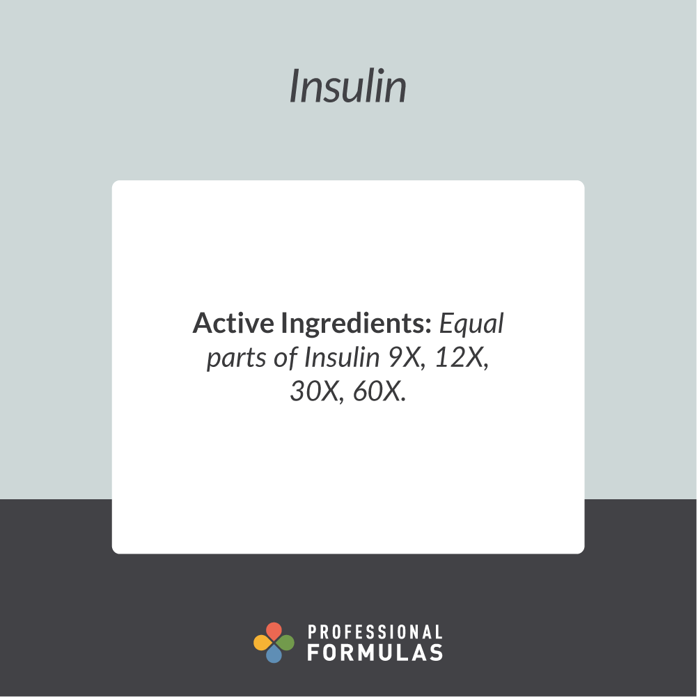 Insulin Drops - Active Ingredients