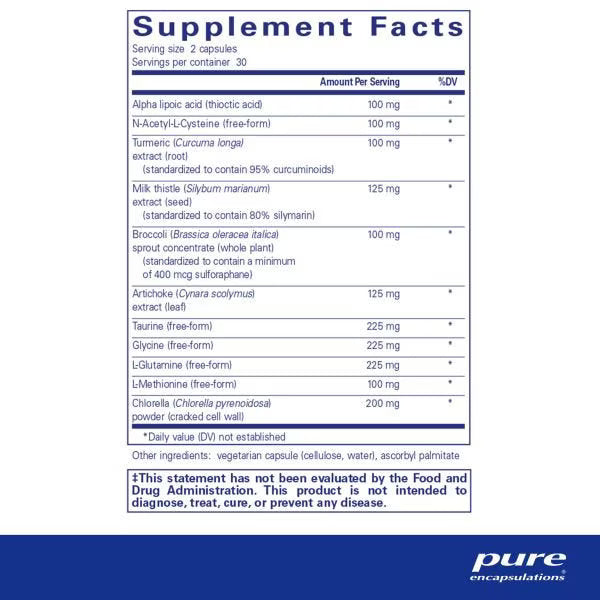 Liver-G.I. Detox 60 - Supplement Facts