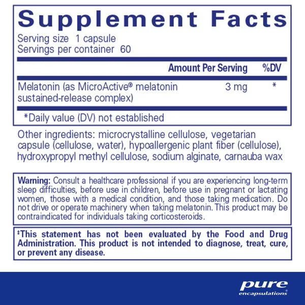 Melatonin-SR - Supplement Facts