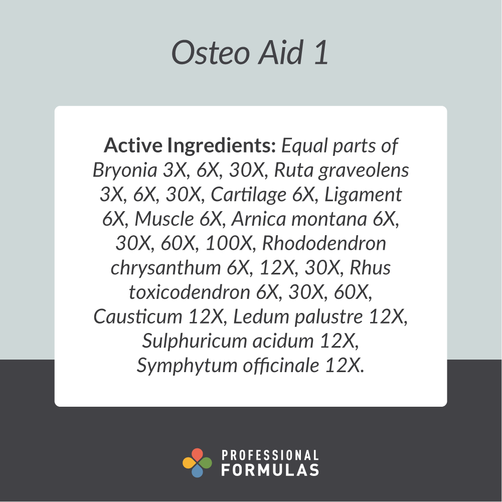 Osteo Aid 1 - Active Ingredients