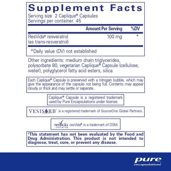 Resveratrol VESIsorb - Supplement Facts