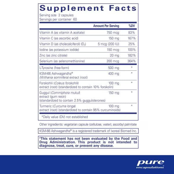 Thyroid Support Complex 120 - Supplement Facts
