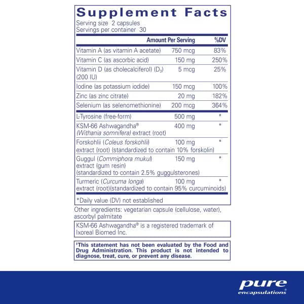Thyroid Support Complex 60 - Supplement Facts