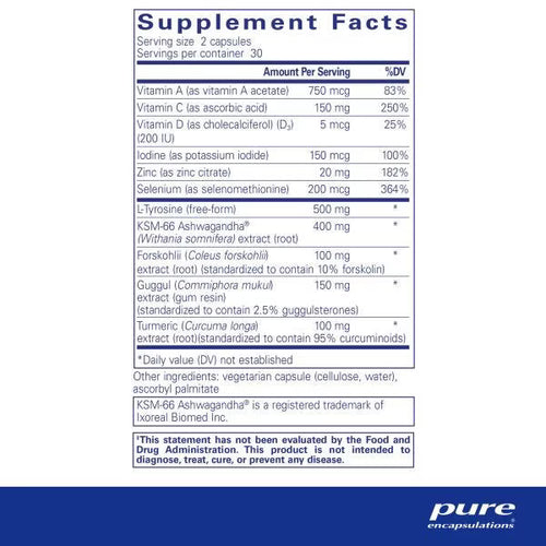 Thyroid Support Complex 60 - Supplement Facts
